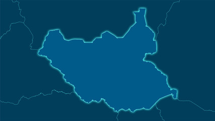 South Sudan, solid - light glow