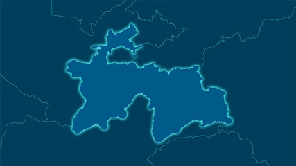 Tajikistan, solid - light glow