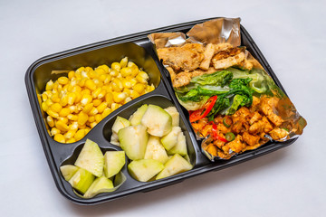 Healthy diet foHealthy diet food menu in bento boxod menu in bento box