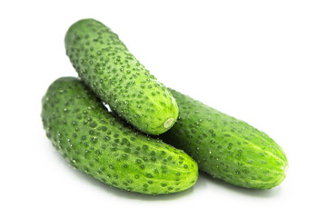 cucumbers isolated on white background