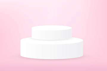 Empty podium studio for product display. Showroom for advertise product. vector