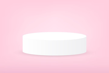 Empty podium studio for product display. Showroom for advertise product. vector