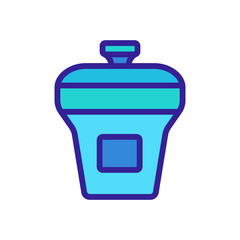 food container rectangular upright with lid icon vector. food container rectangular upright with lid sign. color symbol illustration