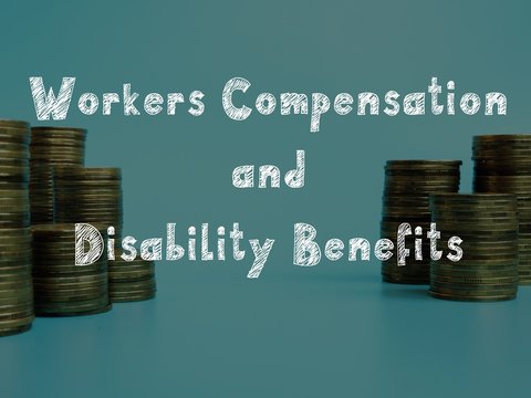 Career concept about Workers Compensation and Disability Benefits with inscription on the sheet.