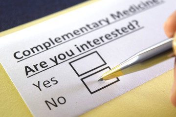 One person is answering question about complementary medicine.
