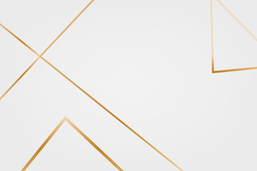 Abstract gold line luxury background template, vector