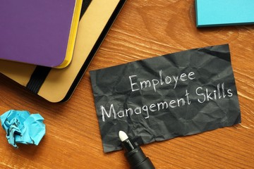 Employee Management Skills  phrase on the sheet.