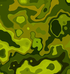 colored background image of the abstract green camouflage circles and bubbles