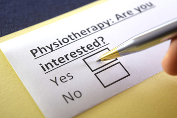 One person is answering question about physiotherapy.