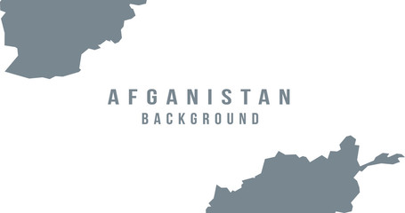 Afganistan map background. The country in the form of borders. Stock vector illustration isolated on white background.