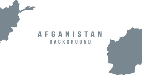 Afganistan map background. The country in the form of borders. Stock vector illustration isolated on white background.