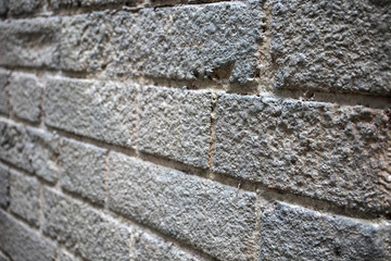 White gypsum brick wall. Мacro.