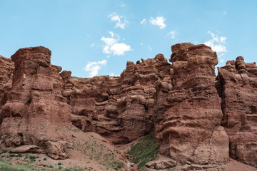 Fototapeta na wymiar Kazakhstan national reserve canyon charyn