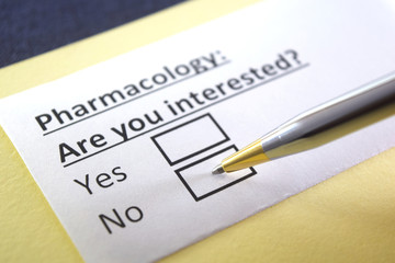 Obraz premium One person is answering question about pharmacology.