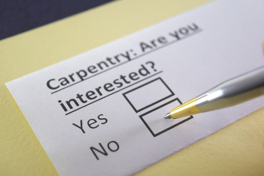 One person is answering question about carpentry.