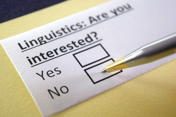 One person is answering question about linguistics.