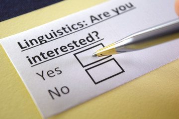 One person is answering question about linguistics.