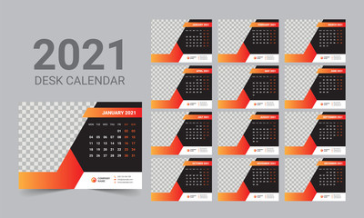 Desk Calendar 2021 Template
