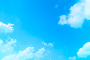 blue sky with beautiful natural white clouds	
