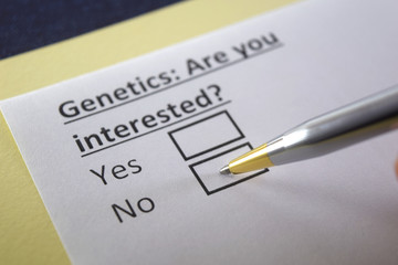 One person is answering question about genetics.