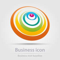 Originally created color abstract business icon for creative design tasks