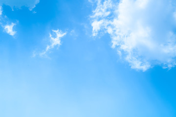 blue sky with beautiful natural white clouds	
