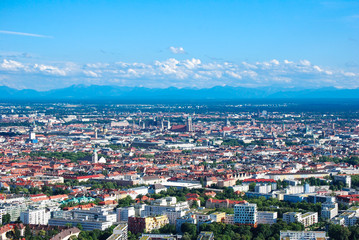 Vistas aereas de Munich. Baviera. Alemania. Verano de 2019.