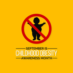 Vector illustration on the theme of National Childhood Obesity awareness month observed each year during September.