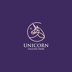unicorn logo icon vector isolated © Jojo*