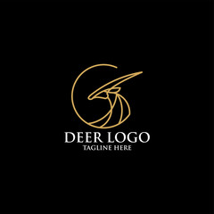 deer logo icon vector isolated