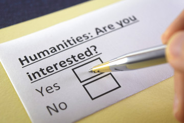 One person is answering question about humanities.