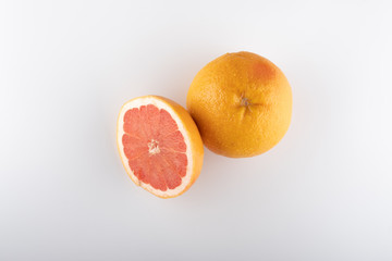 grapefruit isolated on white background with clipping path