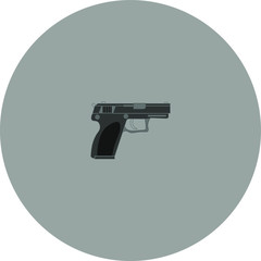 police pistol. Illustration for web and mobile design.