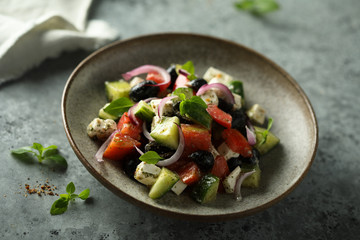 Traditional homemade Greek salad