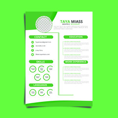 Green resume template