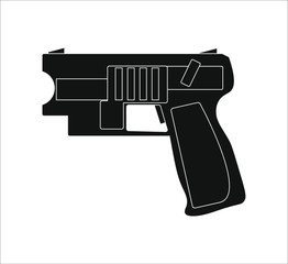 police taser pistol. Illustration for web and mobile design.