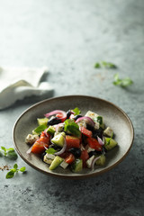Traditional homemade Greek salad