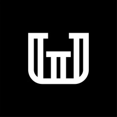 Vector Elegant Serif Logo Letter W