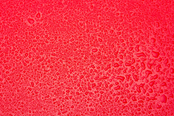 Drops of water on a green surface