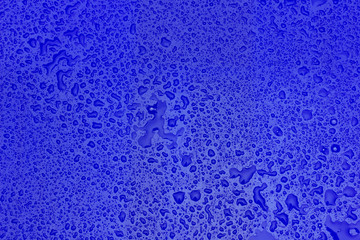 Drops of water on a green surface