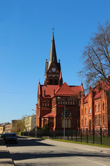 Obraz premium Catholic Cathedral of the Virgin Maria in Jelgava, Latvia.