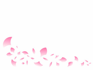 白背景のピンクの花びら