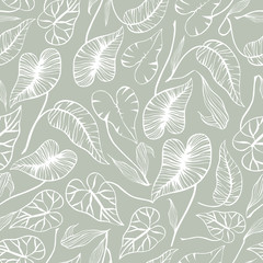 Seamless pattern with hand drawn branches.	
