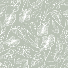 Seamless pattern with hand drawn branches.	
