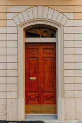 Obraz na płótnie Canvas Old wooden doors. Exterior. European city