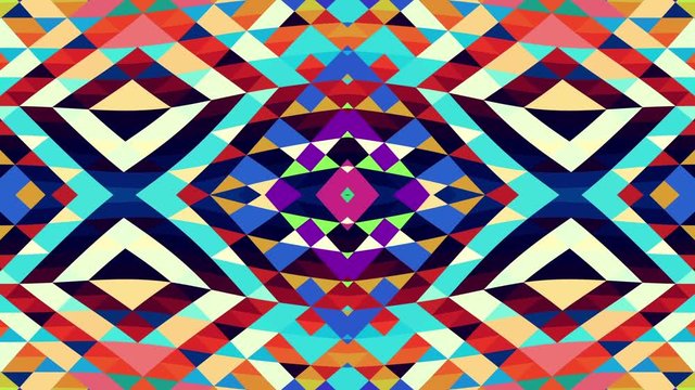 Symmetric abstract psychedelic pattern. Looping footage.