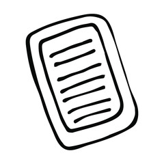 sketch simple  e-book on a white background