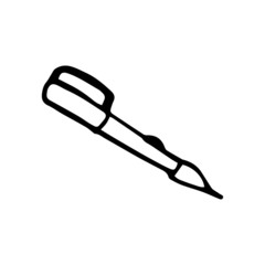 vectorial stylized pen on a white background.drawn pen