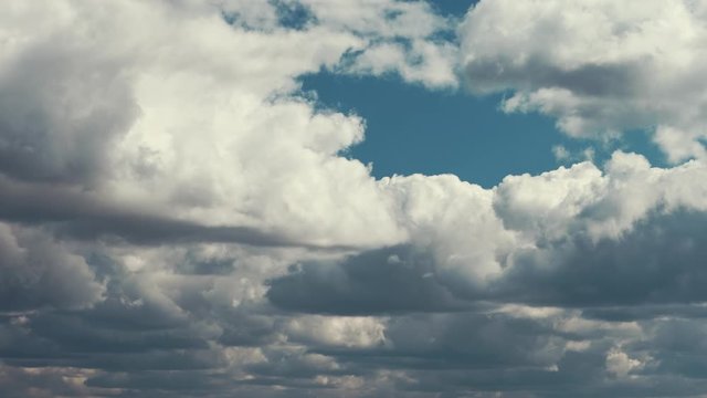 Cloudy Sky With Fluffy Clouds. Natural Background