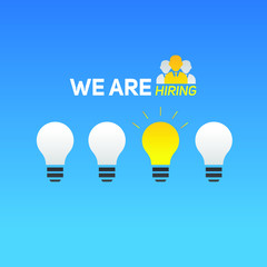 We Are Hiring Card Concept